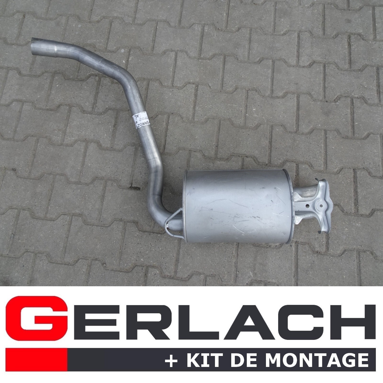 Échappement arrière en acier aluminisé F037 robuste pour Mercedes W201 190E