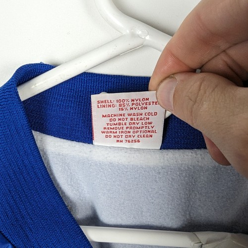 Chaqueta De Colección Años 80 Cardinal Live Ministries Religiosa Cristiana Azul Satén Para Hombre XL - Imagen 11 de 11