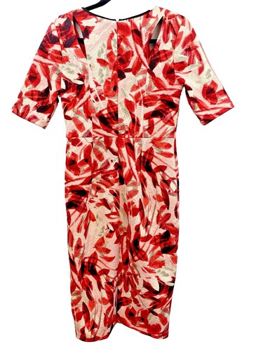 Maggy London Damen drapiertes Midi Etuikleid Größe 4 - Bild 17 von 24