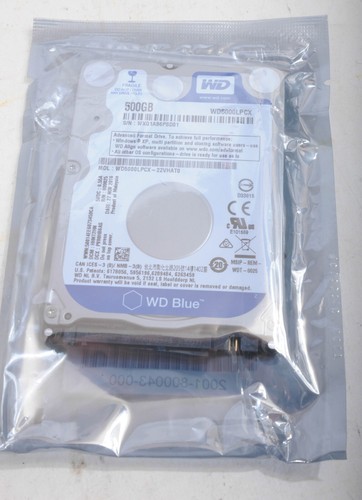 Western Digital WD Blue 500GB,Internal,5400 RPM,6.35 cm (2.5") (WD5000LPCX)... - Picture 1 of 2