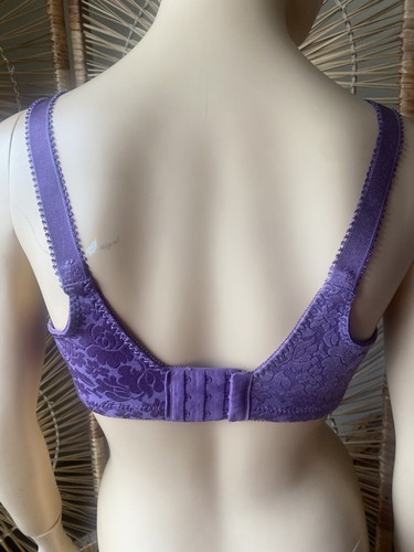 Purple Floral Bali Bra Size 36 C Sissy Full Coverage Bra - Picture 6 of 13