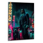 John Wick & Dog Glass Wall Art