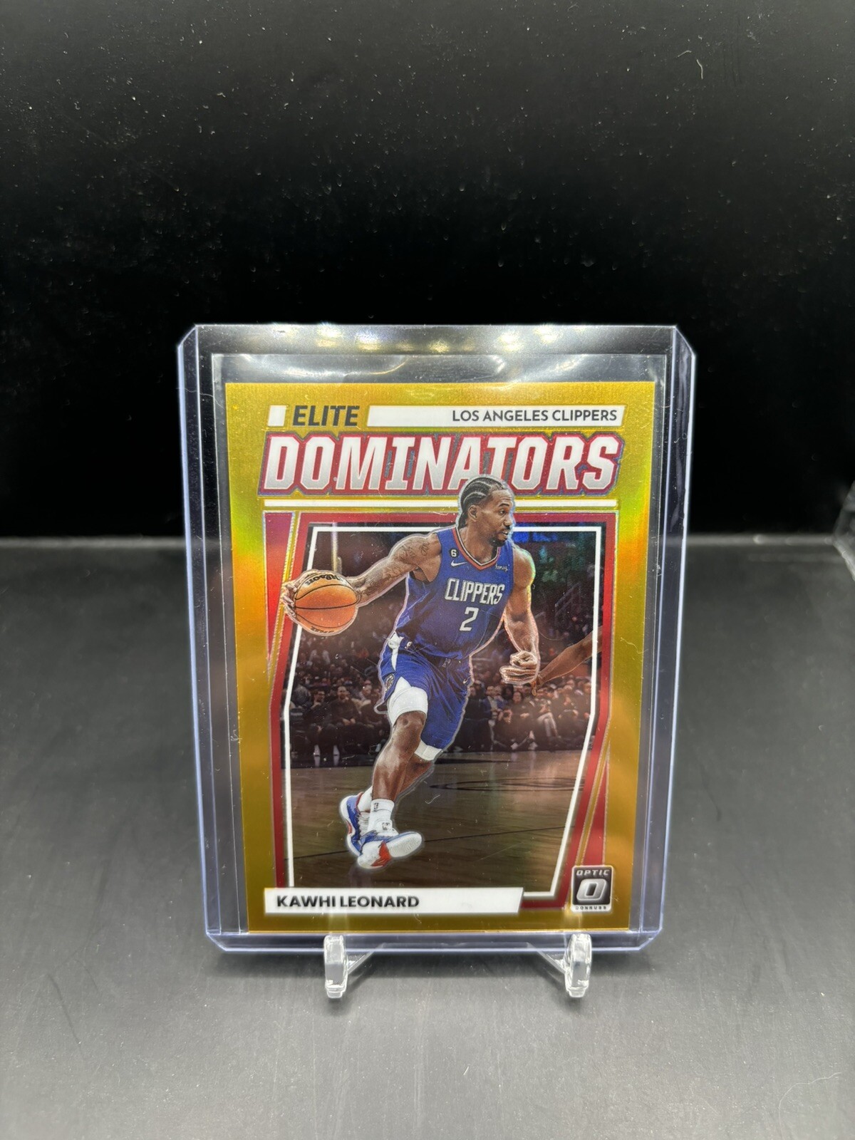 Kawhi Leonard 2022-23 Optic Elite Dominators Gold 1/10! Clippers
