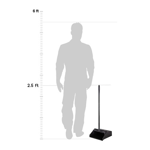 Genuine Dust Pan with Long Handle Lobby Dustpan Metal Upright Store Kitchen Home - Picture 7 of 12