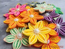Lot 20 Paper quilling flowers hand made card ...