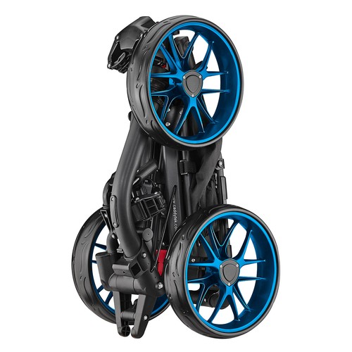 CaddyTek CaddyLite EZ-Fold Pro 3 Wheel Golf Buggy / Push Cart - Blue - Picture 2 of 9