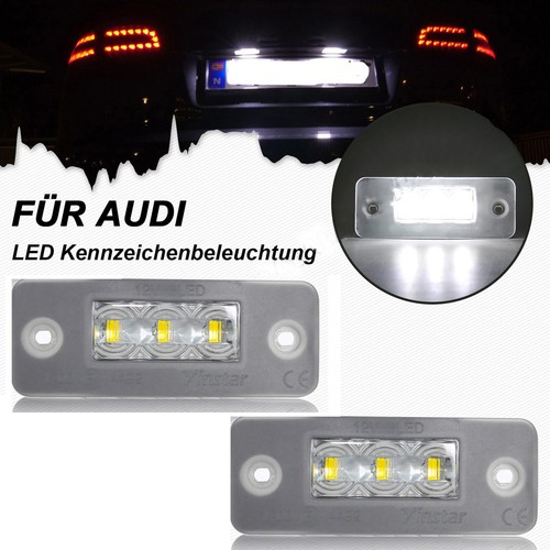 White LED Number License Plate Light Tag Lamp Error Free For Audi A8 D3 2002-10 - Picture 2 of 4