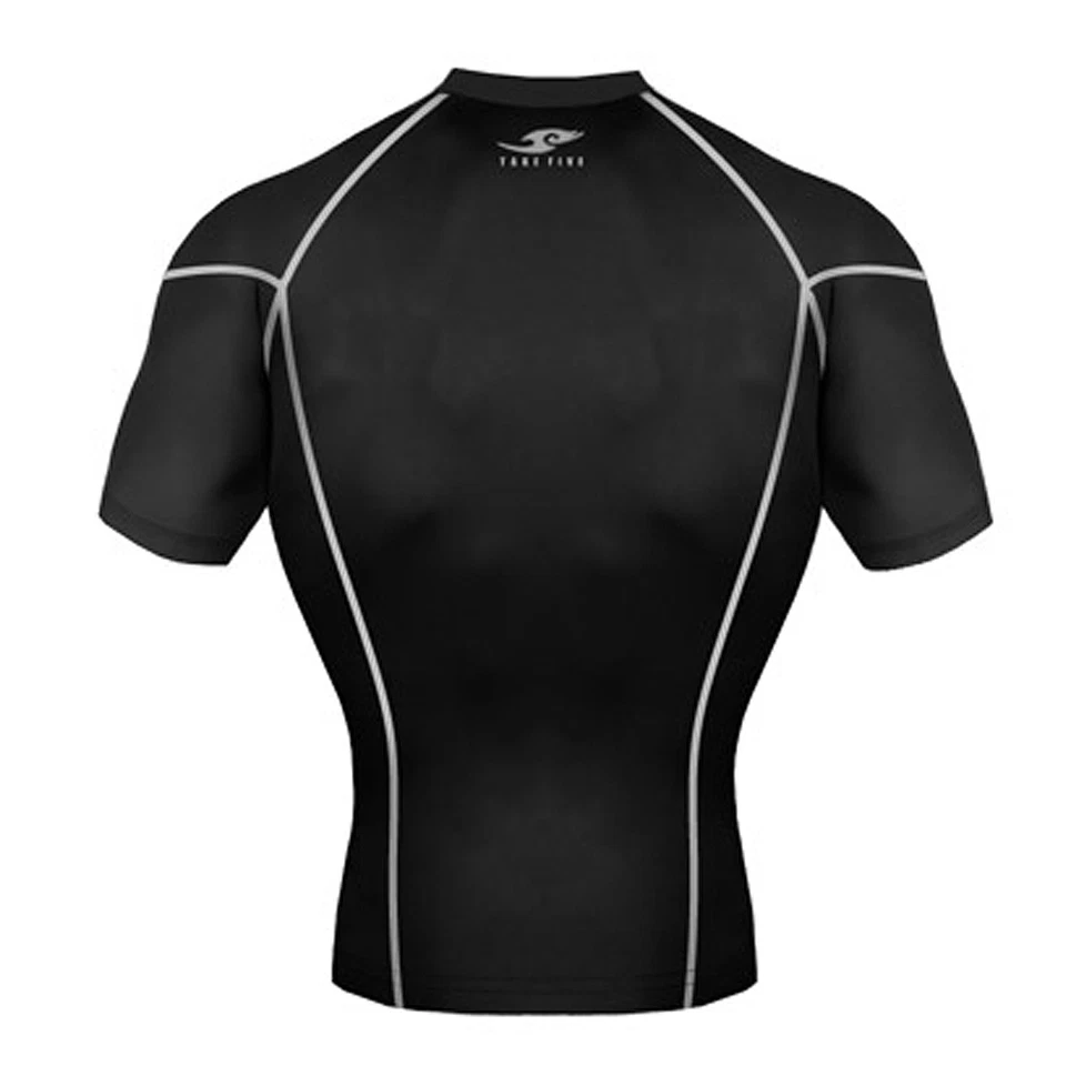 Camisa para correr Take Five para hombre piel apretada compresión capa base S~2XL negra 014 Foto 2 de 4