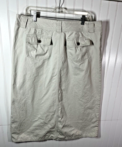 Faded Glory Denim Tan /Beige Maxi Slit Jean Skirt 18 Modesty - Picture 5 of 9