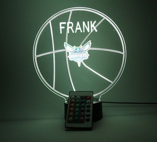 Charlotte Hornets NBA Basketball Sports Fan Light Up Lamp LED Personalized Free - Picture 12 of 12