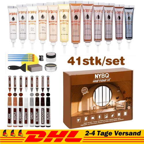 41teilig Fußboden-Reparatur-Set für Parkett Laminat Holz Möbel Boden Kork PVC