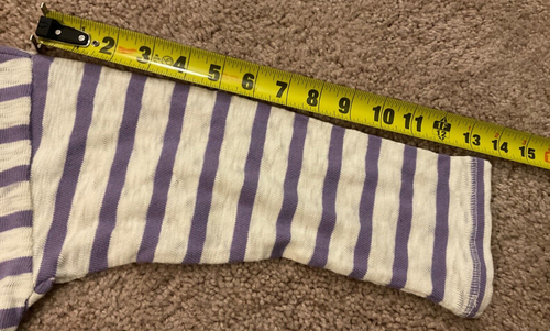 Sonoma Shirt, Women's Size Large, Purple Striped 3/4 Sleeve, Crew Neck - Picture 6 of 6