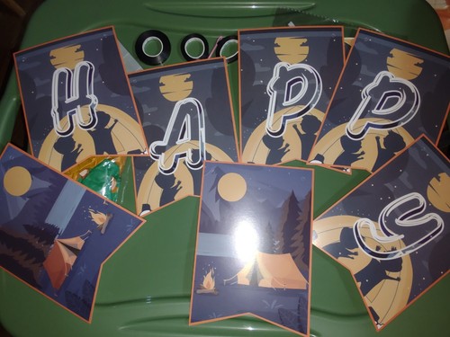 Happy Camper Party Decorations Banner 20 Balloons Camping Kids Adults - Bild 1 von 12