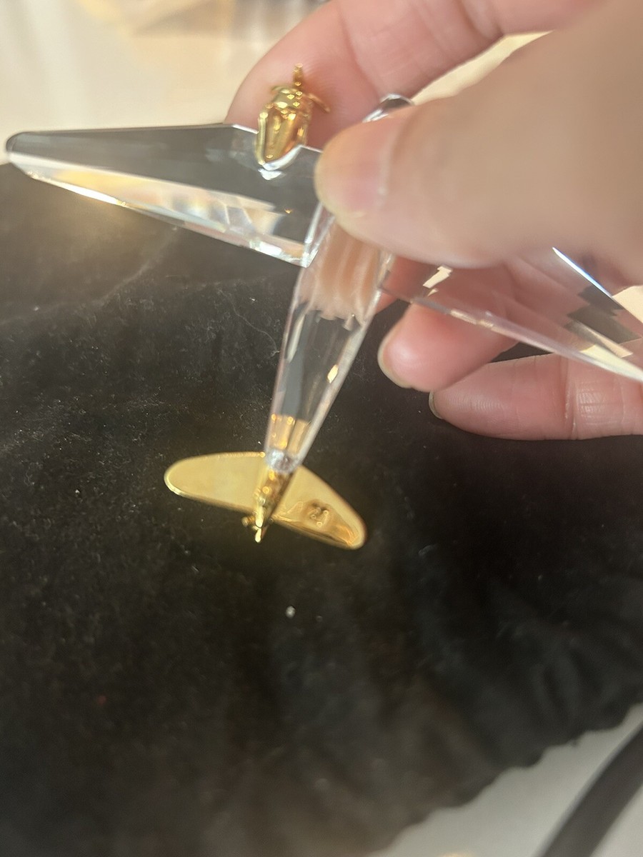 ✈️ SWAROVSKI Crystal Memories Airplane •18K Gold #220506