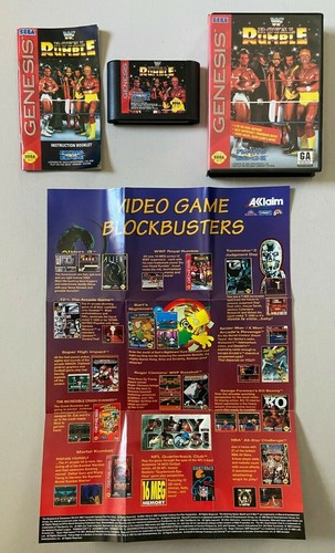 WWF Royal Rumble (Sega Genesis,1993) Complete Tested Working - Picture 1 of 12