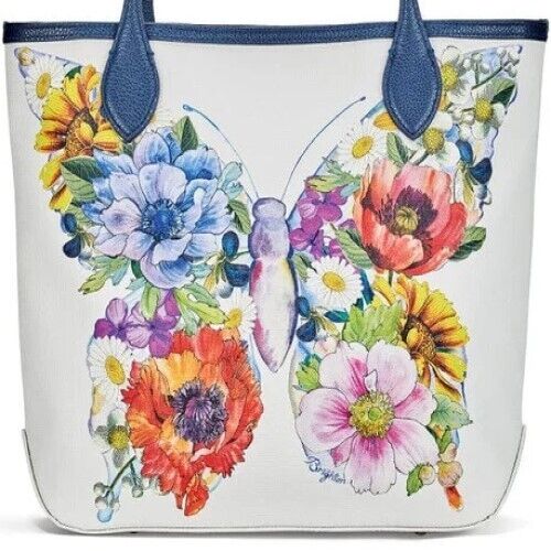 Brighton Blossom Hill Schmetterling Maddie große Beuteltasche Blumenmuster UVP $ 435 neu mit Etikett - Bild 4 von 5