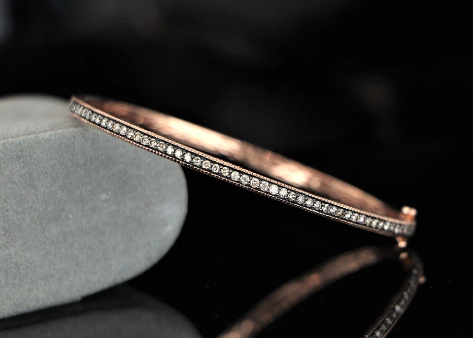 Brazalete Levian Oro Rosa Fresa 14K 1.00ct Chocolate Diamante Foto 3 de 4