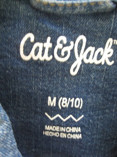 Unisex Kids Blue Jean /Denim Jacket - Cat & Jack Medium Wash Size M 8-10 yrs - Picture 4 of 4