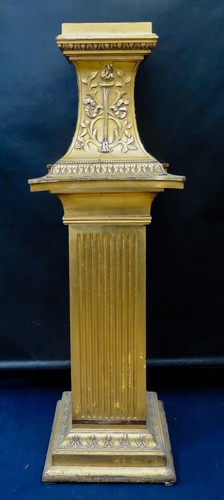 Vintage Late 19th Century French Giltwood Pedestal - Picture 1 of 12