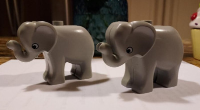 Lego Duplo 2 LIGHT GREY ADULT ELEPHANT Animal Circus Safari Zoo replacement
