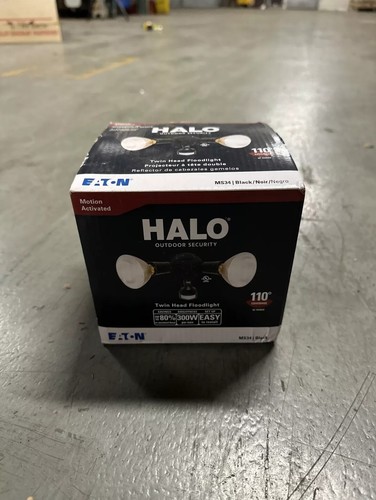 HALO Outdoor Security110 Degree Motion Detector Twin Head Floodlight Black - Bild 1 von 3