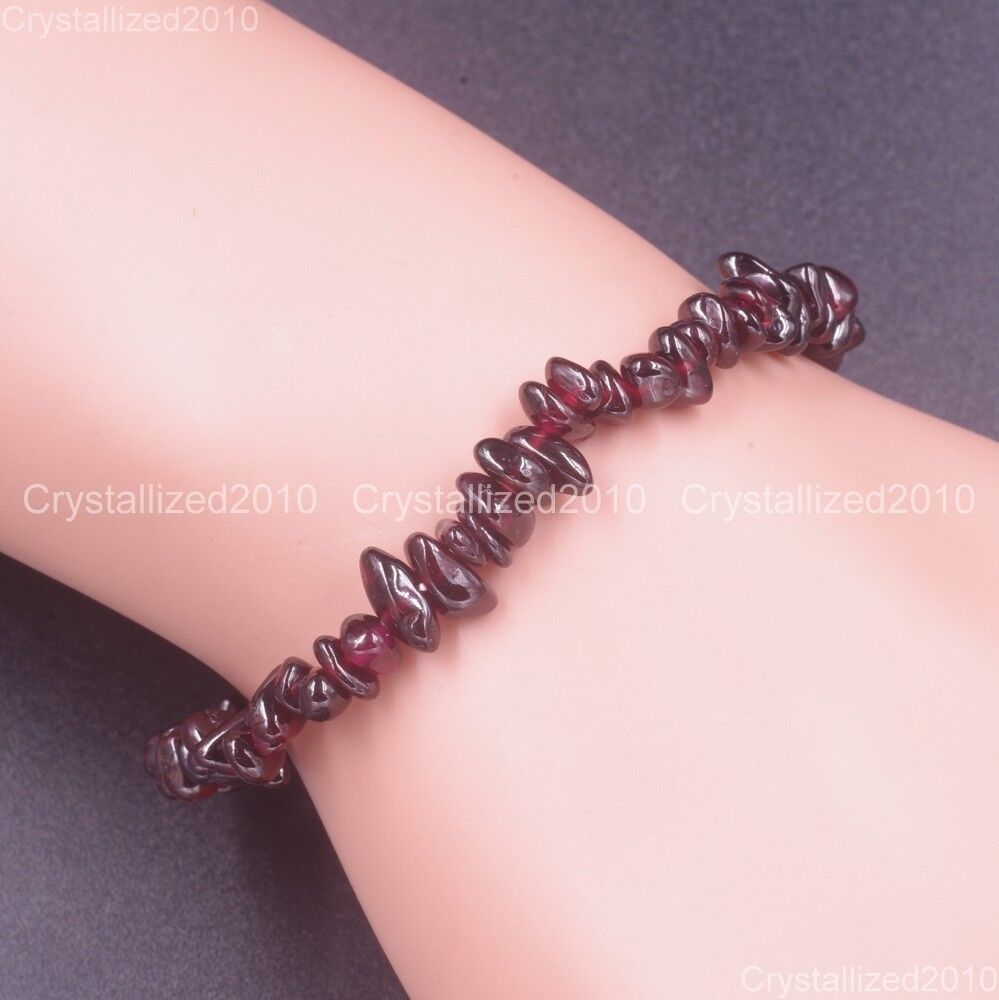 Handmade 5-8mm Mixed Natural Gemstone Chip Beads Stretchy Bracelet Healing Reiki - Picture 44 of 98