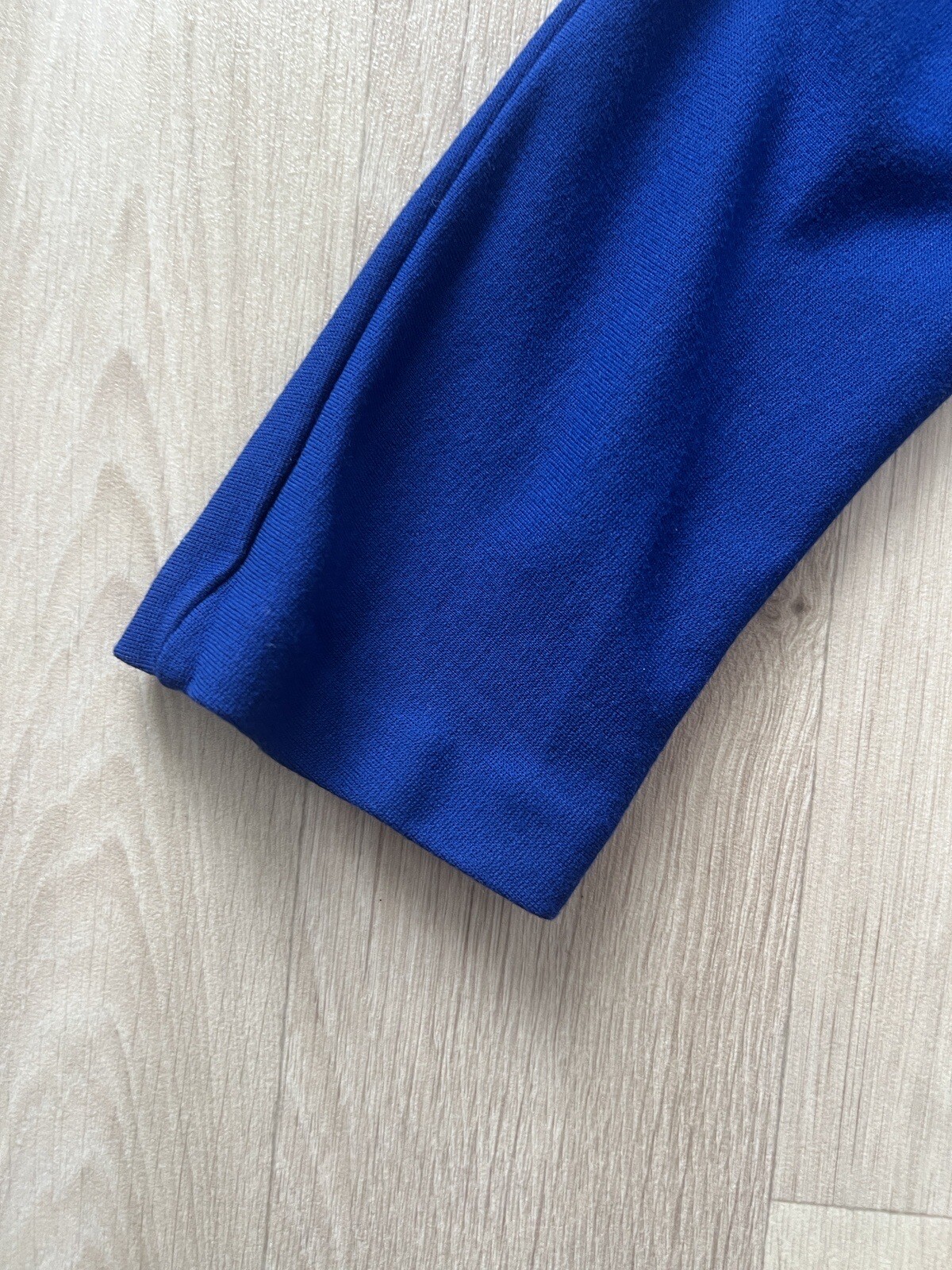 Jaeger Dress Size XS Royal Blue Jersey 3/4 Sleeve Shift Knee Length