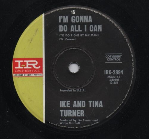 TINA TURNER Rare 60's Aust Only 7" OOP Soul Single "I'm Gonna Do All I Can"