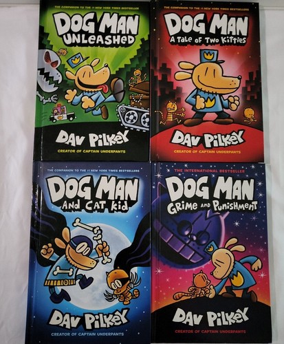 Dog Man Dave Pilkey Book Lot Of 4 Hardcover Scholastic  - Picture 2 of 6