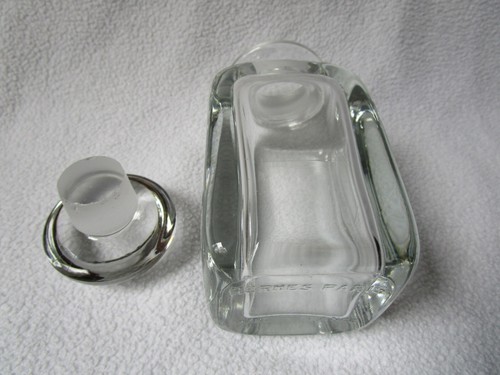 Hermes Paris Bleikristall Glasflasche Flacon mit Schliffstopfen klar 14cm hoch - Bild 6 von 10