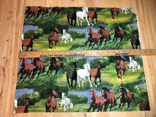 Running Wild Horse in the Field Cotton Fabric by David Textiles 44” x 19” New - Picture 8 of 10