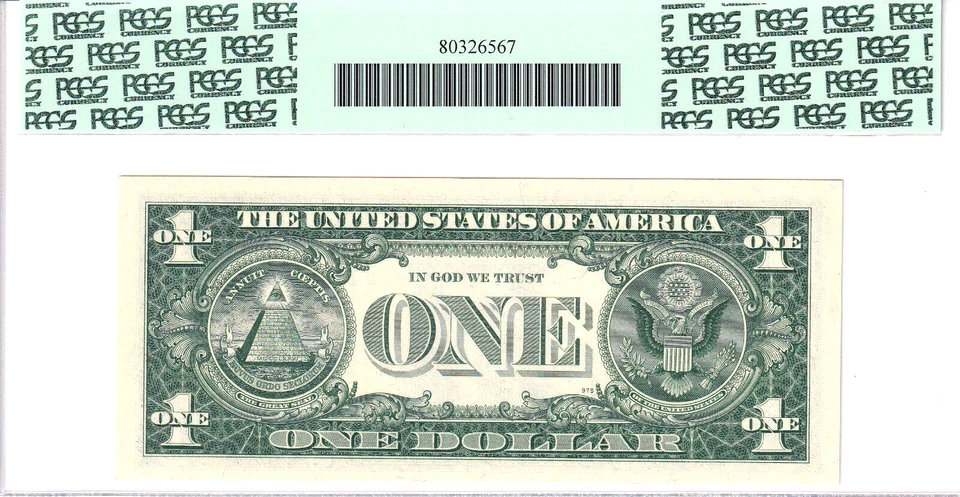 1963-A $1 FRN PCGS Gem New 65PPQ Fancy 1/5 BINARY Serial #J11515151C - Image 2 of 2