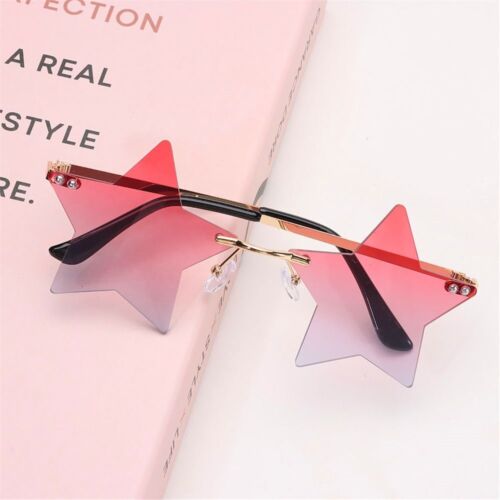 for Women & Men Party Glasses Star Shape Sun Glasses Rimless Sunglasses - Picture 11 of 20