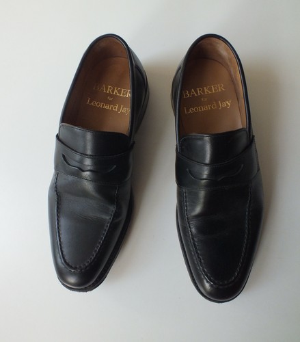 Barker Ledley Loafers shoes UK 6 F - Black Calf £195 RRP