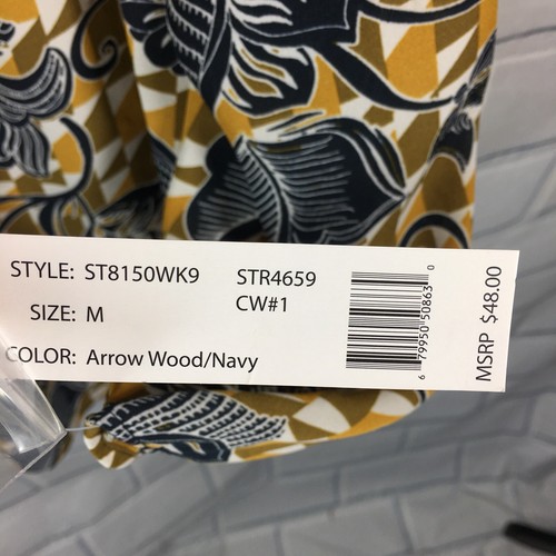 Zac & Rachel Top Size Medium Mustard Yellow Navy 3/4 Sleeve New Retail $48 (S54) - Picture 6 of 9