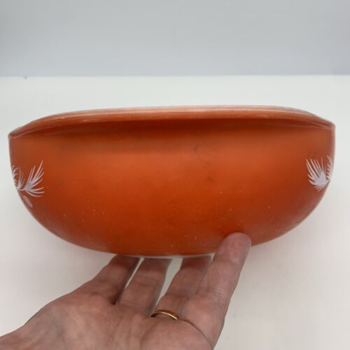 Pyrex 024 Holiday Promozionale 2 Qt Casseruola Rosso Arancio Pigna Vintage - Foto 3 di 15