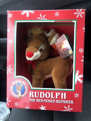 Rudolph The Red Nosed Reindeer 10" Plush In Box  Vintage Christmas  - Picture 3 of 12