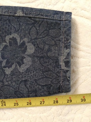 Vtg. 80's ?EUC! Lee jeans Sz. 10 floral denim high waist MOM pleated tapered USA - Picture 9 of 12