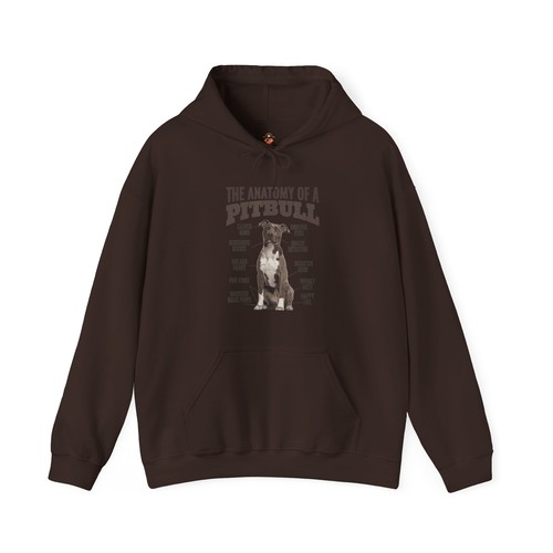 Lustiger Hoodie Anatomie eines Pitbulls Pitbull Haustierliebhaber Dogdad Dogmom Geschenk - Bild 27 von 65