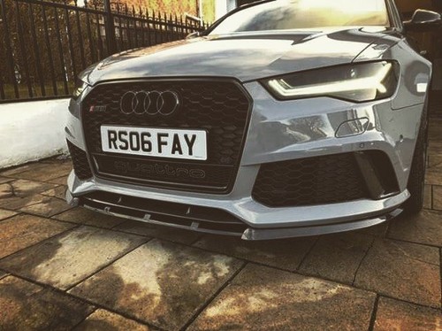 Gloss Performance lip Splitter airdam For Audi RS6 C7 4G Front Bumper - Picture 7 of 11