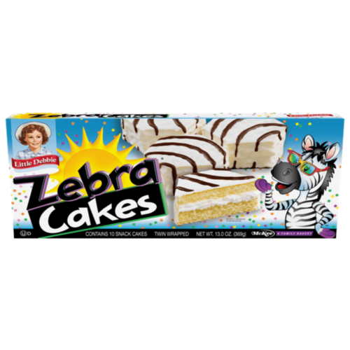 Little Debbie Zebra Cakes, Contains 10 Snack Cakes (Twin Wrapped) - 16 Boxes - Picture 4 of 7