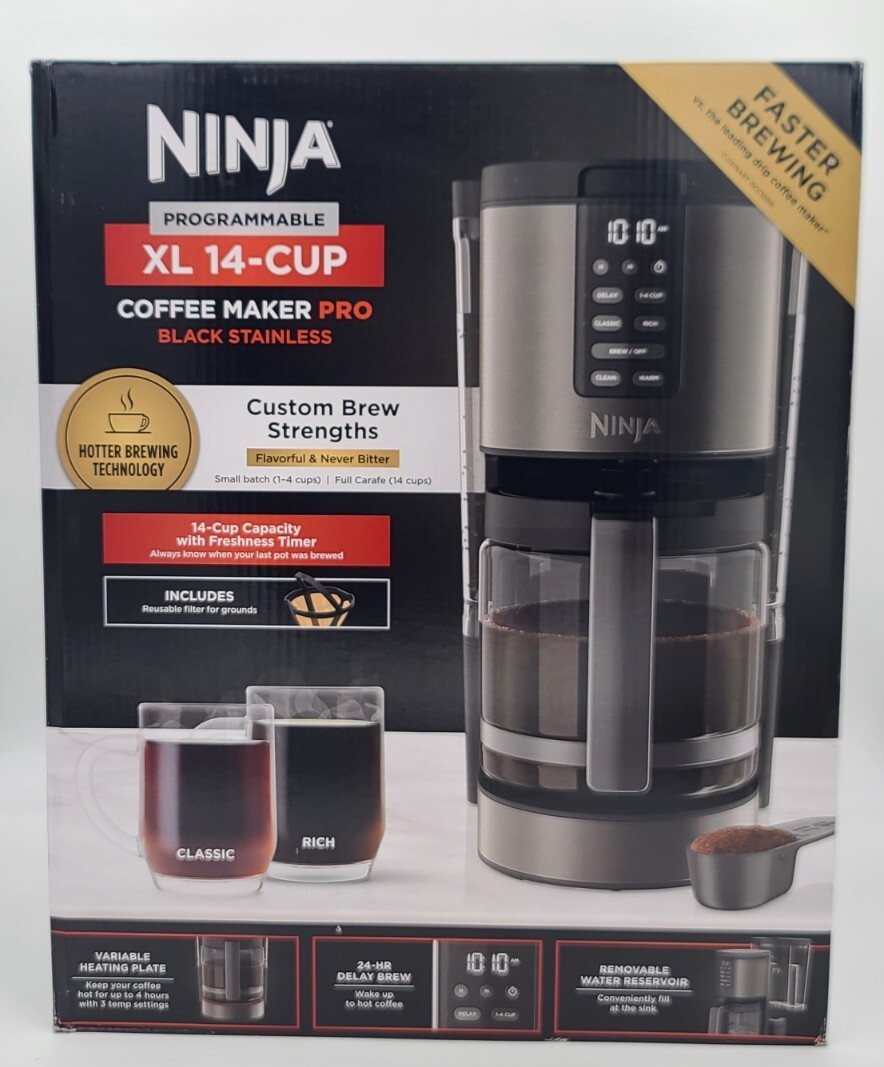 NINJA Programmable XL 14Cup Coffee Maker PRO w/ Small Batch & 2 Brew