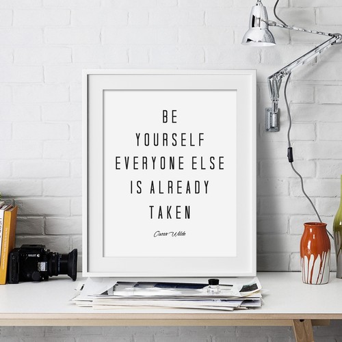 Oscar Wilde Inspirational Wall Art Print Motivational Quote Poster Decor Gift - Picture 2 of 4
