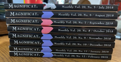 Monthly Catholic Booklets Lot of Magnificat Issues 2018-19 Vol. 20 No. 5-12