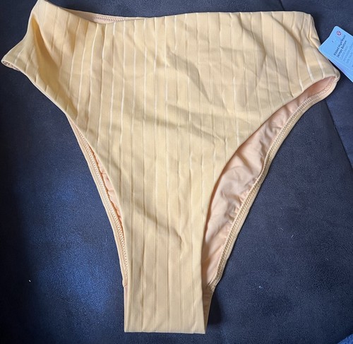 Lululemon NWT Set Ribbed Hi-Waist Skimpy-Fit Swim Bottom & Halter Cross-back Top - Picture 10 of 13