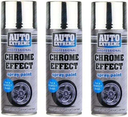 PEBBLE HUG 2x Chrome Effect Gloss Multi-Purpose Aerosol Spray Paint- Fast-Drying - Picture 13 of 24