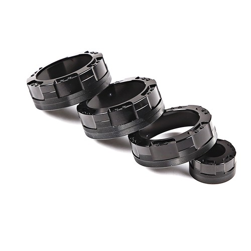 Tapas de anillo de perilla de botón de control central de auto de aleación negra para Jaguar F-TYPE 2013-2024 - Imagen 10 de 12