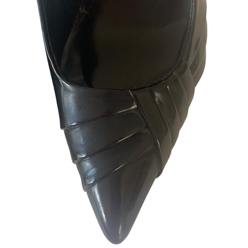 Delicious Women's Black Faux Patent Pointed Toe Ultra High Heels Pumps Size 7.5M - Picture 3 of 6