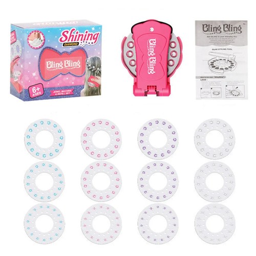 Glänzend Glitzer Diamant Haar Glitzer Hefter Maschine Set für Geburtstag Weihnachtsgeschenke - Bild 11 von 12