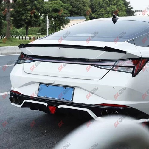 Rear Spoiler Wing For Hyundai Elantra 2021-2025 ABS Carbon Look/ABS Gloss Black - Imagen 11 de 25